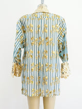 Christian Lacroix Embellished Striped Shirt Top arcadeshops.com