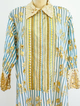 Christian Lacroix Embellished Striped Shirt Top arcadeshops.com