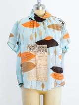 Louis Feraud Mid Century Print Top Top arcadeshops.com