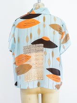Louis Feraud Mid Century Print Top Top arcadeshops.com