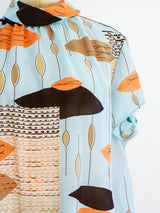 Louis Feraud Mid Century Print Top Top arcadeshops.com