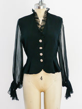 Christian Dior Couture Chiffon Jacket Top arcadeshops.com