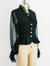 Christian Dior Couture Chiffon Jacket Top arcadeshops.com