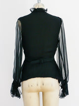 Christian Dior Couture Chiffon Jacket Top arcadeshops.com
