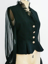 Christian Dior Couture Chiffon Jacket Top arcadeshops.com