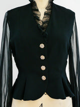 Christian Dior Couture Chiffon Jacket Top arcadeshops.com