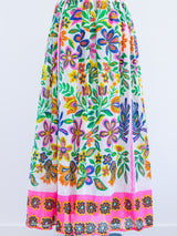 1960s Neon Floral Print Sleeveless Dress Dress arcadeshops.com