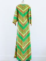 Thai Silk Paisley Print Caftan Dress arcadeshops.com
