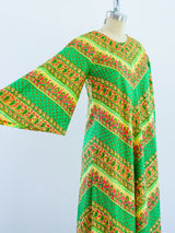 Thai Silk Paisley Print Caftan Dress arcadeshops.com