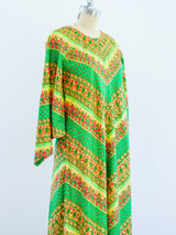Thai Silk Paisley Print Caftan Dress arcadeshops.com
