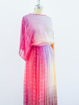 1970s Ombre Silk Chiffon Dress Dress arcadeshops.com