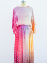 1970s Ombre Silk Chiffon Dress Dress arcadeshops.com