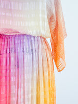 1970s Ombre Silk Chiffon Dress Dress arcadeshops.com