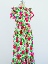 Spring 1977 YSL Rose Print Gown Dress arcadeshops.com