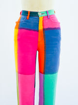 Watercolor Velvet Moschino Pants Bottom arcadeshops.com