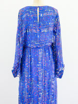 Cherry Blossom Print Silk Chiffon Dress Dress arcadeshops.com