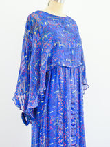 Cherry Blossom Print Silk Chiffon Dress Dress arcadeshops.com