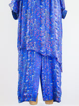 Cherry Blossom Print Silk Chiffon Dress Dress arcadeshops.com