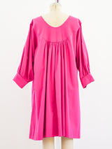 YSL Fushia Cotton Smock Dress Dress arcadeshops.com