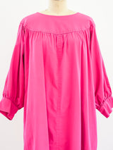 YSL Fushia Cotton Smock Dress Dress arcadeshops.com