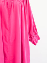 YSL Fushia Cotton Smock Dress Dress arcadeshops.com