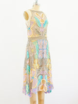 Pastel Pieced Hand Crocheted Sleeveless Dress Dress arcadeshops.com