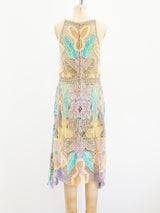 Pastel Pieced Hand Crocheted Sleeveless Dress Dress arcadeshops.com