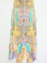 Pastel Pieced Hand Crocheted Sleeveless Dress Dress arcadeshops.com