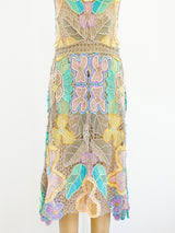 Pastel Pieced Hand Crocheted Sleeveless Dress Dress arcadeshops.com