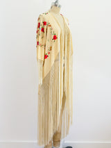 Silk Piano Shawl Duster With Fringe Dress arcadeshops.com