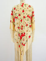 Silk Piano Shawl Duster With Fringe Dress arcadeshops.com