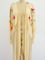 Silk Piano Shawl Duster With Fringe Dress arcadeshops.com