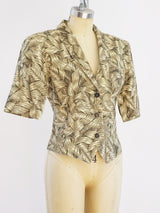Gucci Palm Print Short Sleeved Jacket Jacket arcadeshops.com