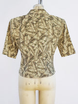 Gucci Palm Print Short Sleeved Jacket Jacket arcadeshops.com