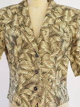 Gucci Palm Print Short Sleeved Jacket Jacket arcadeshops.com