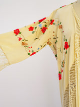 Silk Piano Shawl Duster With Fringe Dress arcadeshops.com