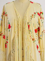 Silk Piano Shawl Duster With Fringe Dress arcadeshops.com