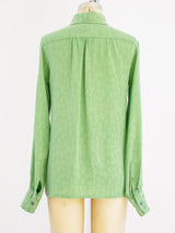 Valentino Logo Jacquard Blouse Top arcadeshops.com