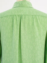 Valentino Logo Jacquard Blouse Top arcadeshops.com
