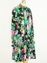 Ungaro Floral Baby Doll Dress With Pussy Bow Dress arcadeshops.com