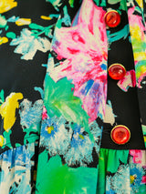 Ungaro Floral Baby Doll Dress With Pussy Bow Dress arcadeshops.com