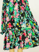 Ungaro Floral Baby Doll Dress With Pussy Bow Dress arcadeshops.com
