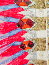 Dries Van Noten Embellished Shirt With Raffia Trim Top arcadeshops.com