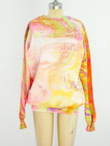 Marble Printed Sweatshirt T-shirt arcadeshops.com