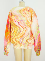 Marble Printed Sweatshirt T-shirt arcadeshops.com