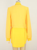 1990s Yellow Shirt With Attached Jacket Top arcadeshops.com