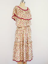 Yves Saint Laurent Rose Print Ensemble Dress arcadeshops.com