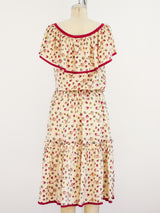 Yves Saint Laurent Rose Print Ensemble Dress arcadeshops.com