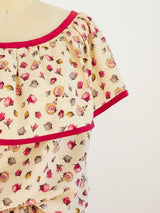 Yves Saint Laurent Rose Print Ensemble Dress arcadeshops.com