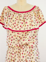 Yves Saint Laurent Rose Print Ensemble Dress arcadeshops.com